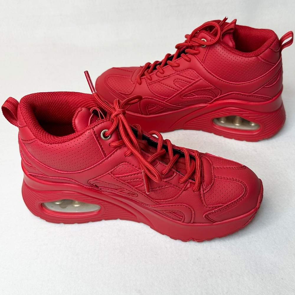 NEW Red Skechers Women's Uno Hi Size 7 Sneaker Tennis Athletic Walking - Picture 13 of 14